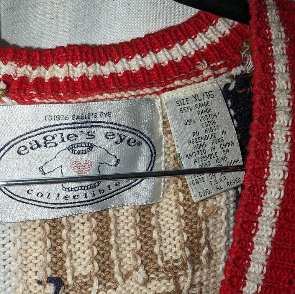 Vintage Knitted Eagle's eye 1996 Vest - Picture 4 of 4